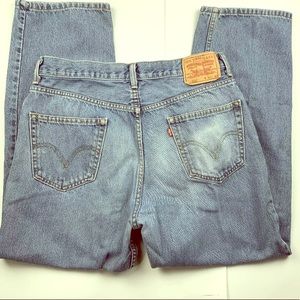 Levis 550 Mens 36 x 30 Jeans Denim Light Wash J